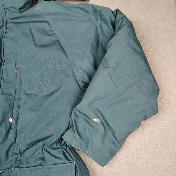 Vintage Eddie Bauer Goose Down Parka Mens Medium Forest Green Hooded Coat USA - Picture 9 of 14